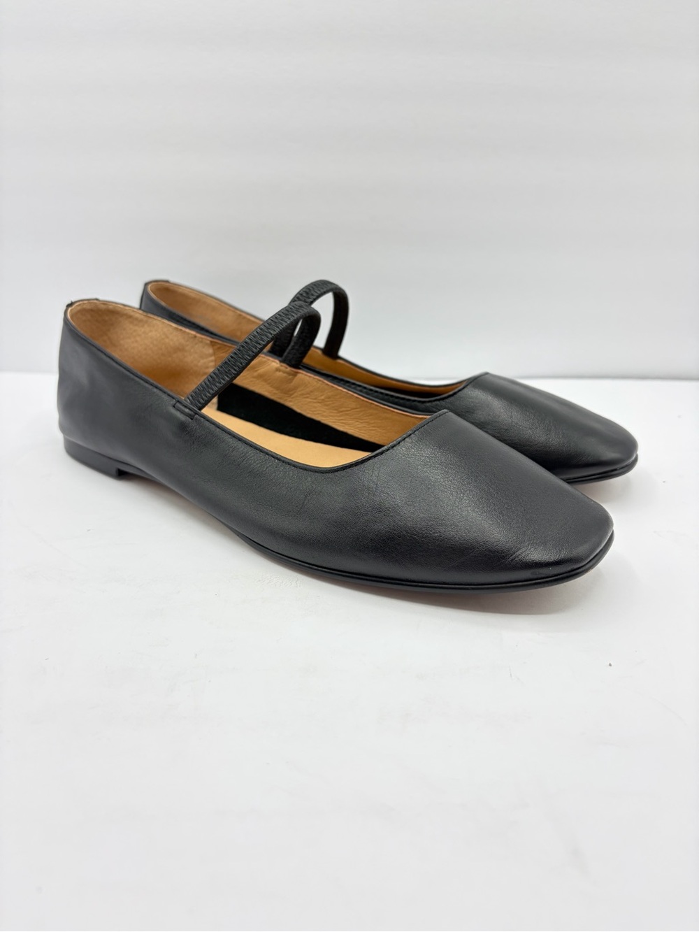 Madewell Women’s Size 8.5 Greta Ballet Flat Black Leather Mary Jane Shoes NN044